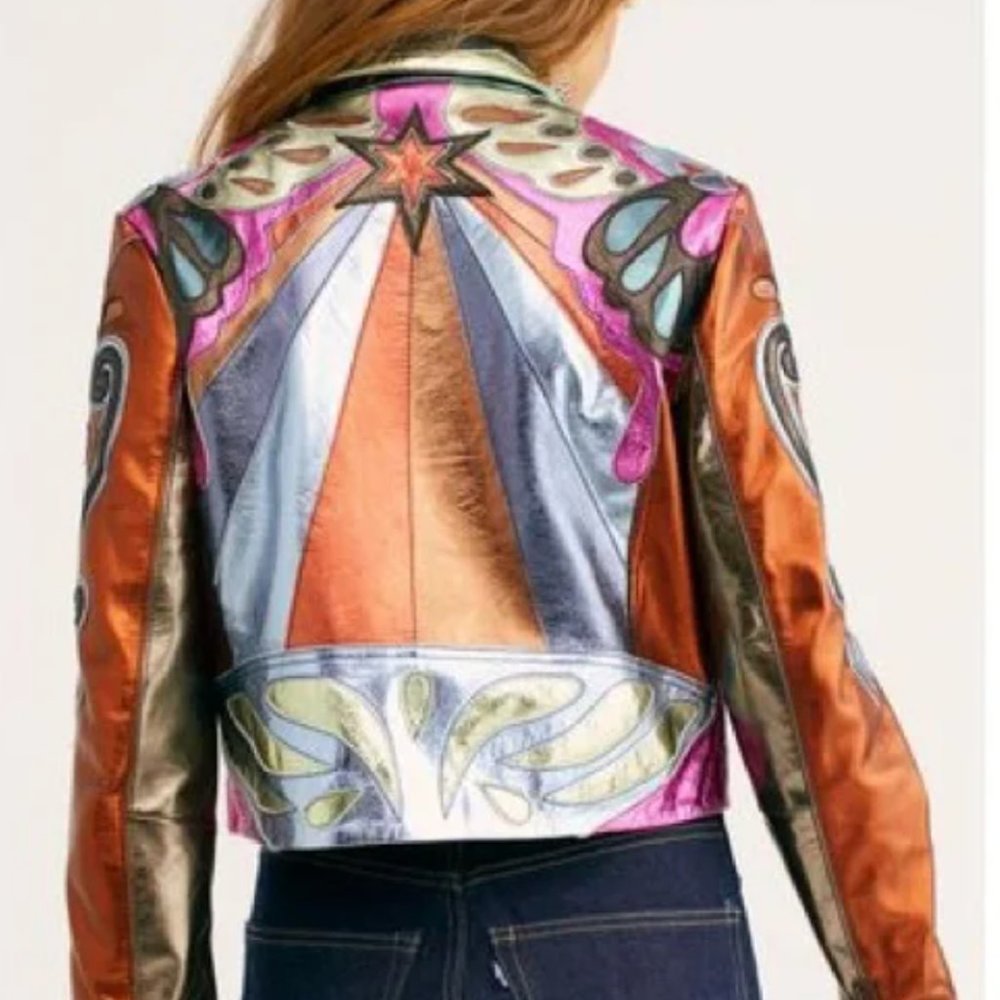 IN SEARCH OF Free People Stars Are Psychedelic jacket in Large